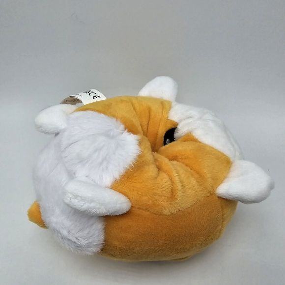TeeTurtle Reversible Happy Sad Corgi Fox Orange Plush 4" - Picture 4 of 6